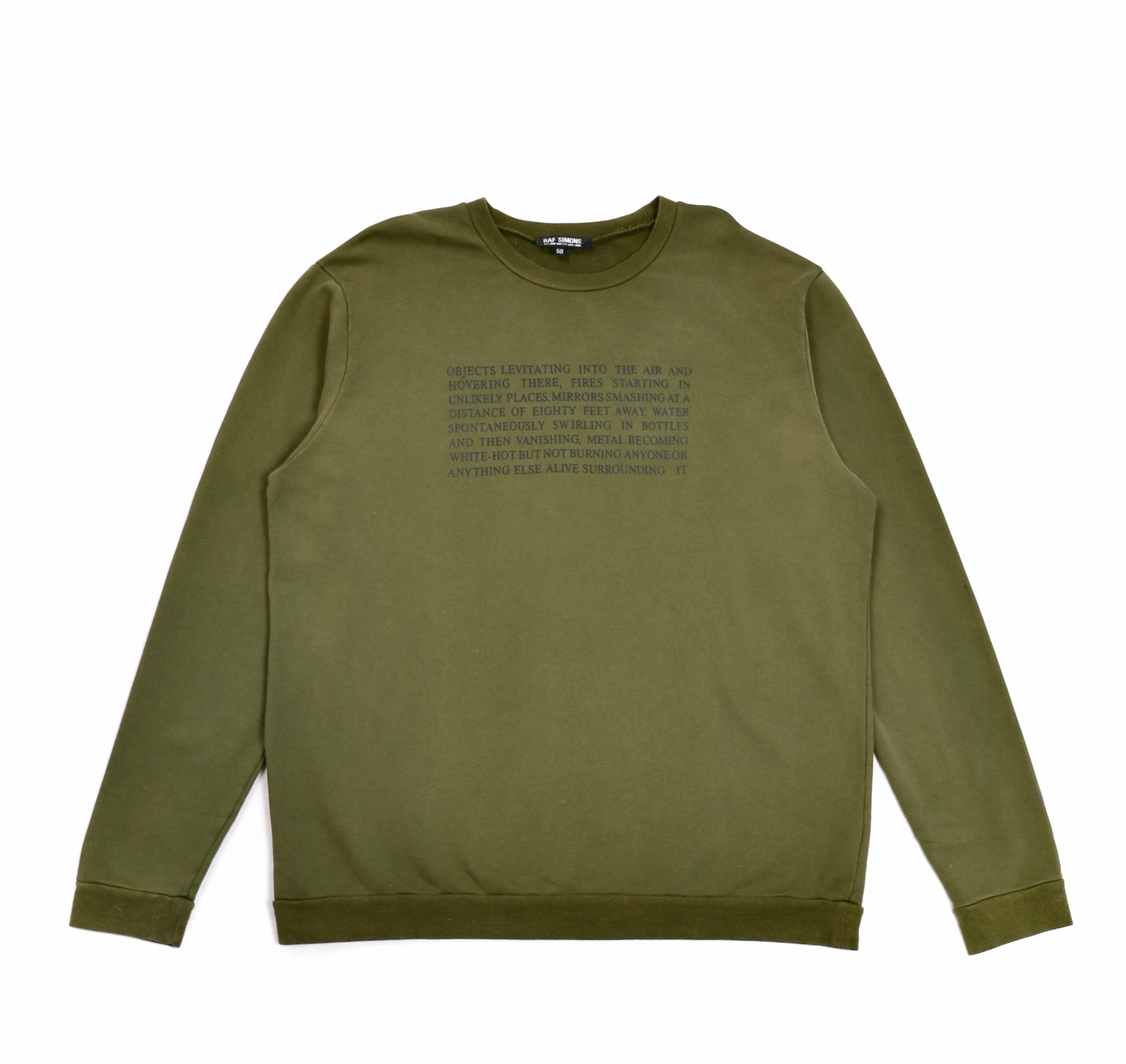 Raf Simons A/W05 Poltergeist History of my World Sweatshirt 'Khaki'