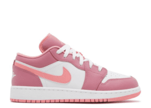 Nike AIR JORDAN 1 LOW GS 'DESERT BERRY' - different shades of pink + white sneaker