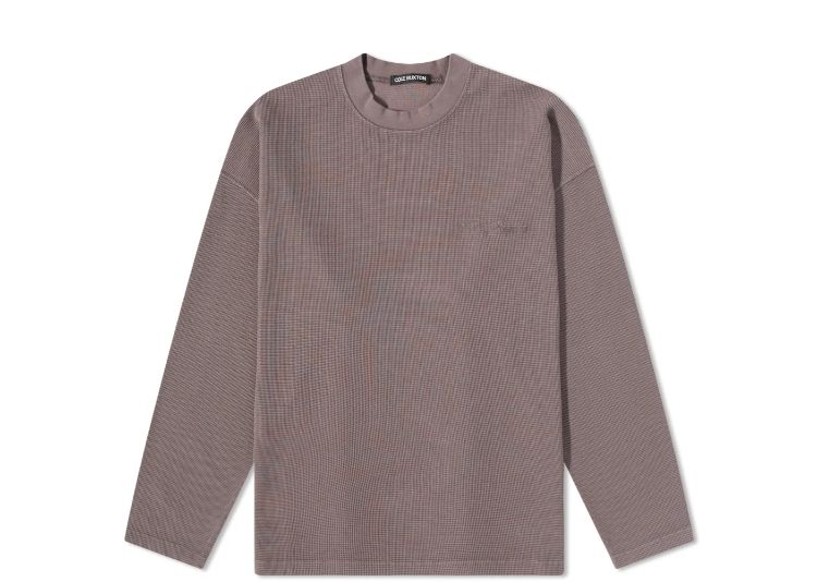 COLE BUXTON LONG SLEEVE WAFFLE T-SHIRT 'Brown'