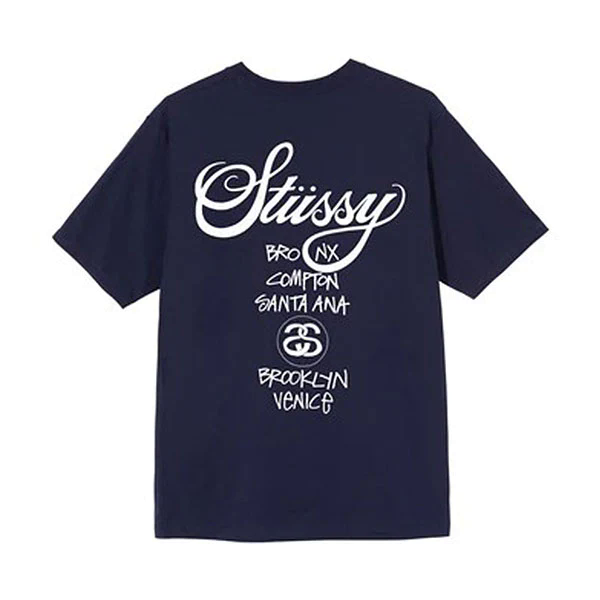 Second image of Stussy Market World Tour T-shirt 'Navy'