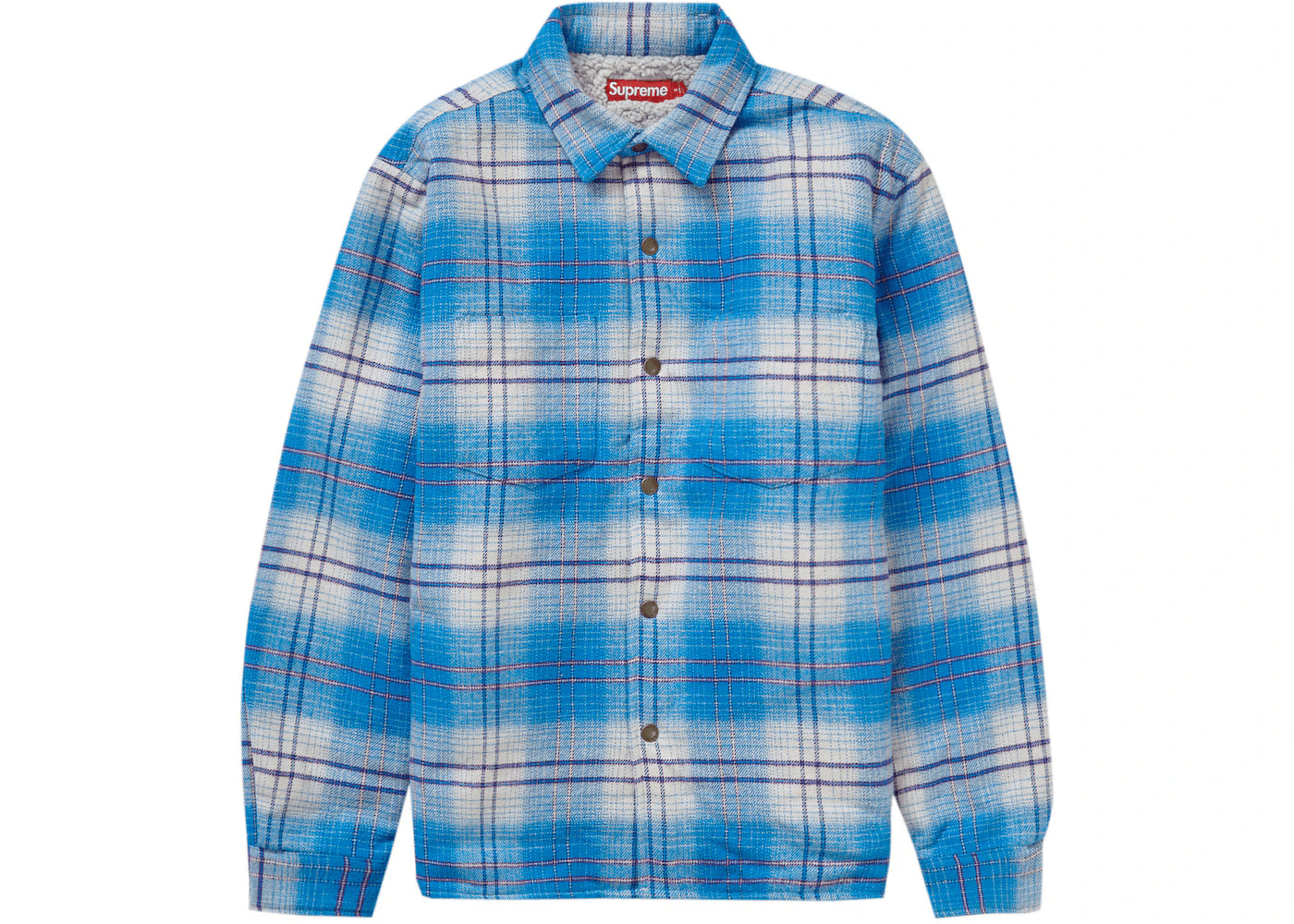 Supreme FLEECE LINED FLANNEL SNAP SHIRT - The Back Door