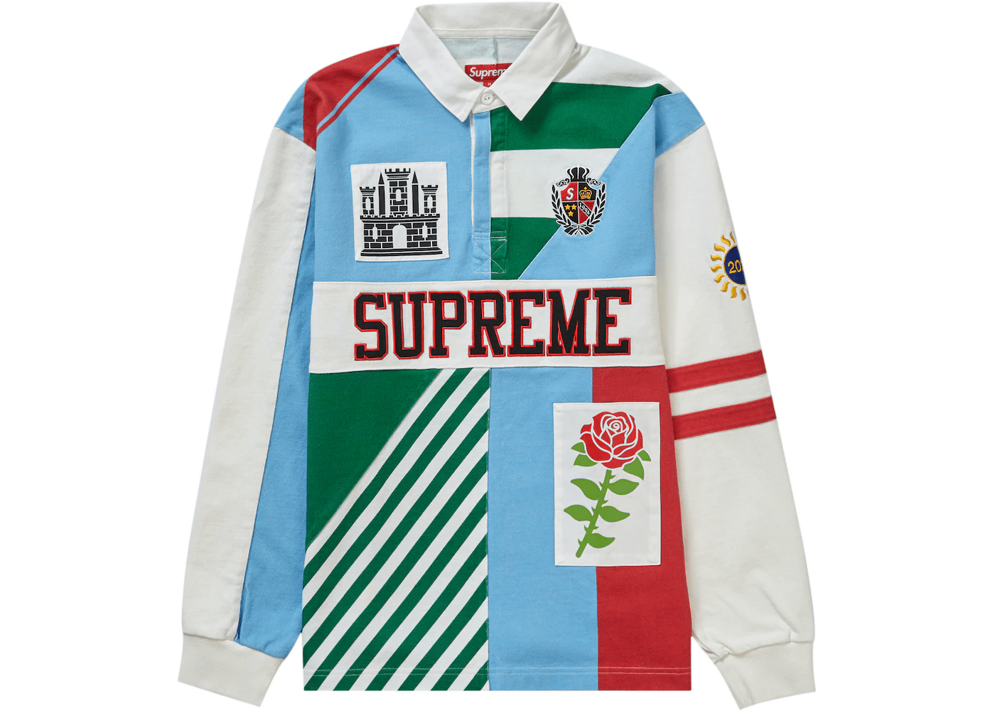 Supreme Rose Rugby Shirt 'White' - The Back Door