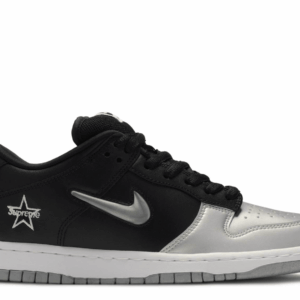 Nike SUPREME X DUNK SB LOW QS 'METALLIC SILVER'