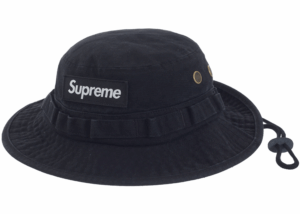 Supreme-Washed-Canvas-Boonie-Black