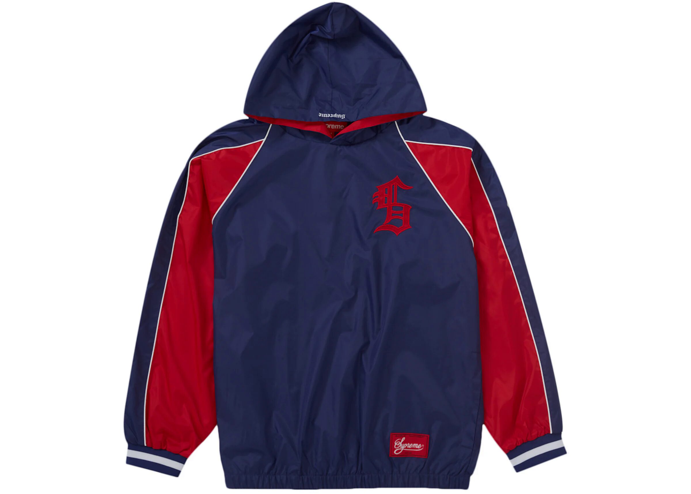 Supreme Hooded Warm Up Pullover 'Navy'