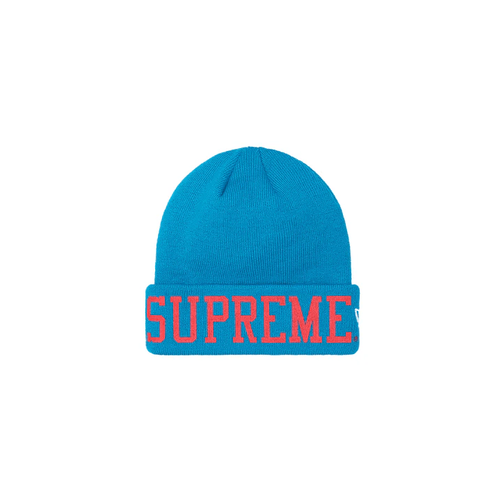 Supreme x New Era Varsity Beanie 'Blue'