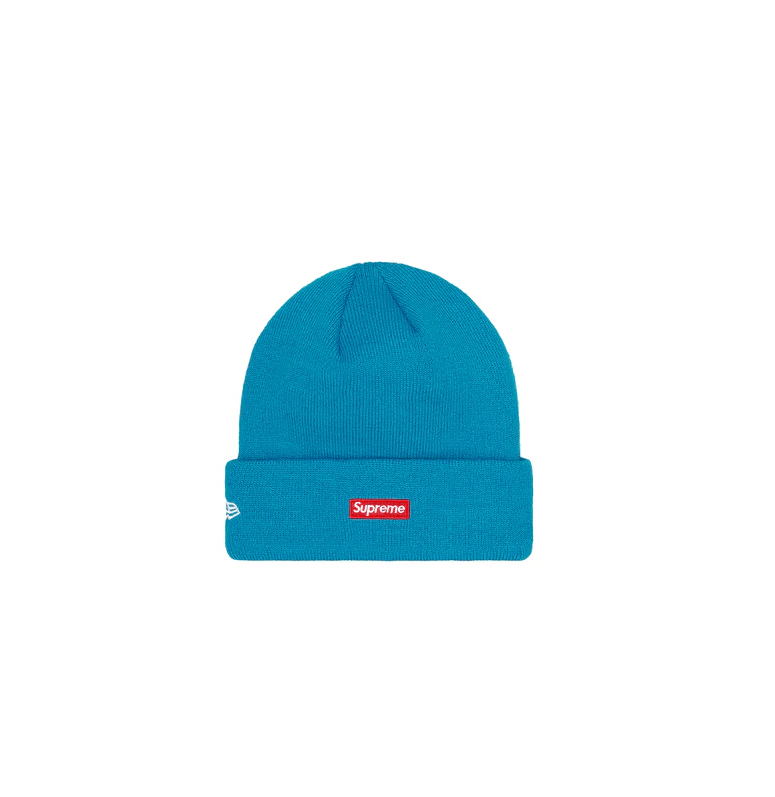 Second image of Supreme x New Era Varsity Beanie 'Blue'