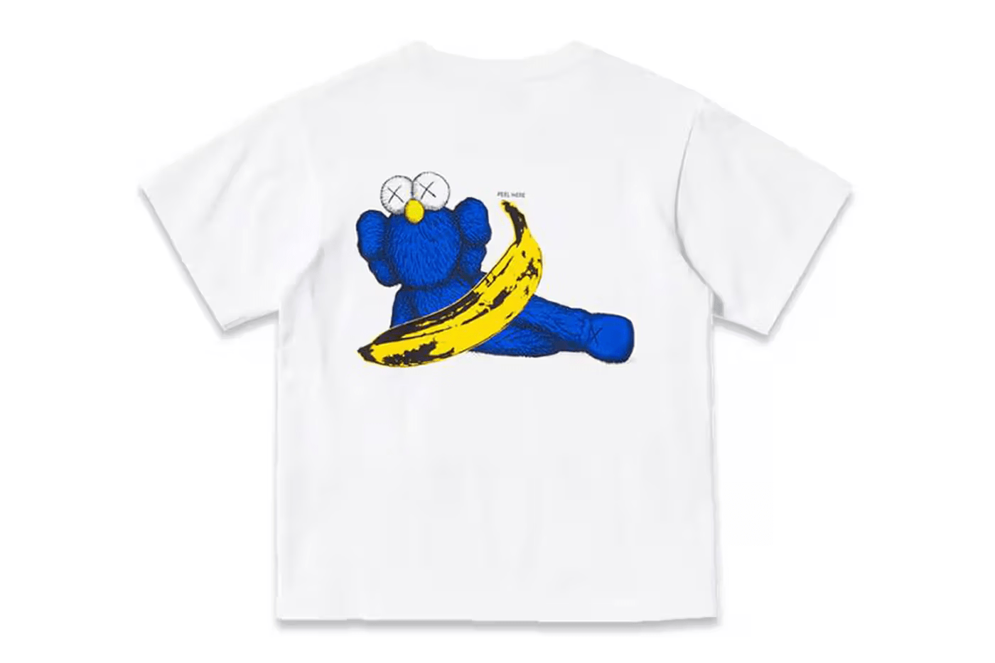 KAWS x Andy Warhol Lying Down Banana Tee 'White'