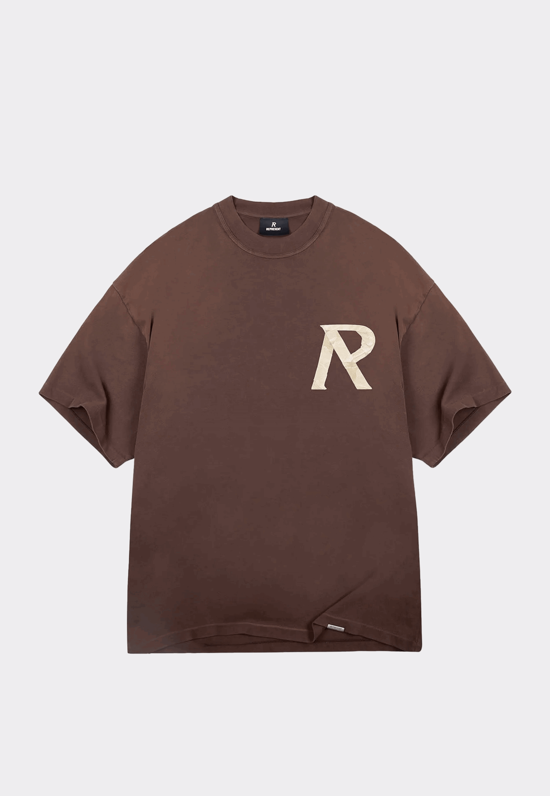 Second image of Represent Masking Tape Initial Tee 'Cedar'