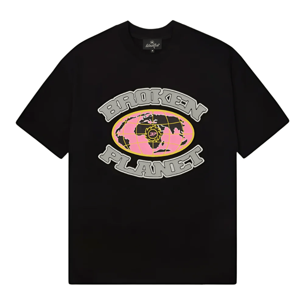 Broken Planet Grid Tee 'Midnight Black'