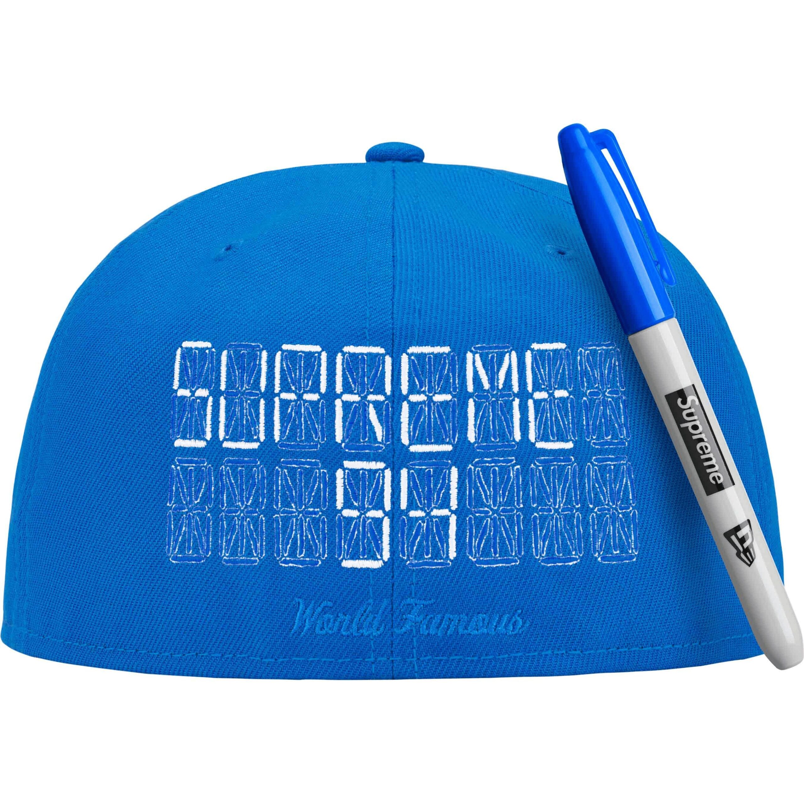 Second image of Supreme Sharpie Box Logo New Era Fitted Cap 'Blue'