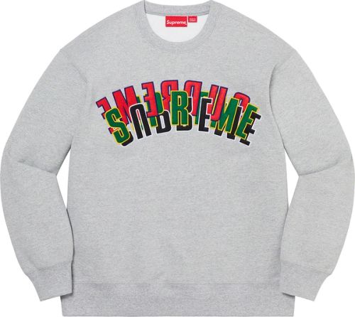 Supreme Stacked Crewneck 'Heather Grey'