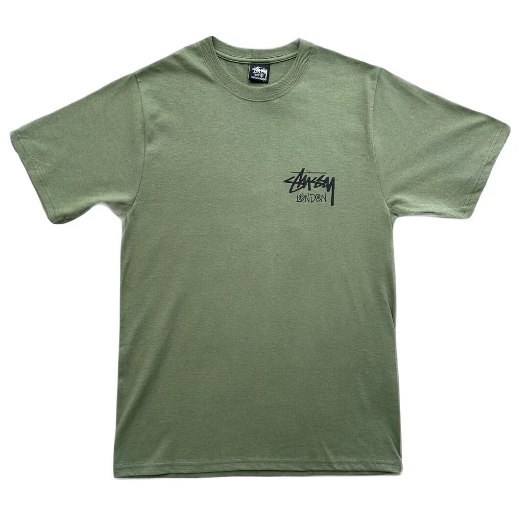 Second image of Stussy London Tee 'Olive Green'