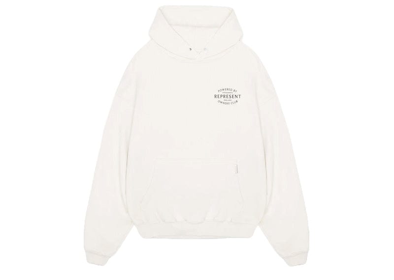 Second image of Represent Owners Club Stamp Hoodie 'Flat White'