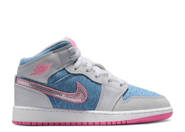 Nike Air Jordan 1 Mid GS 'Denim Sequin'