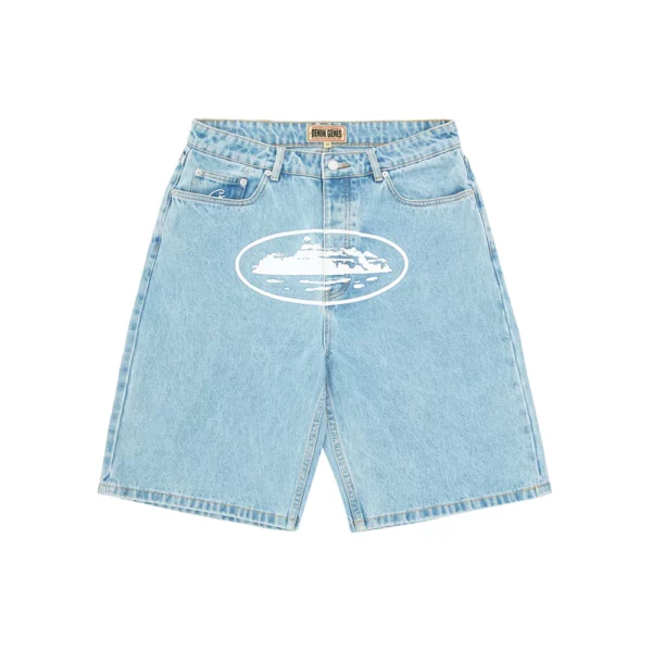 Corteiz Island Denim Shorts 'Stonewash'