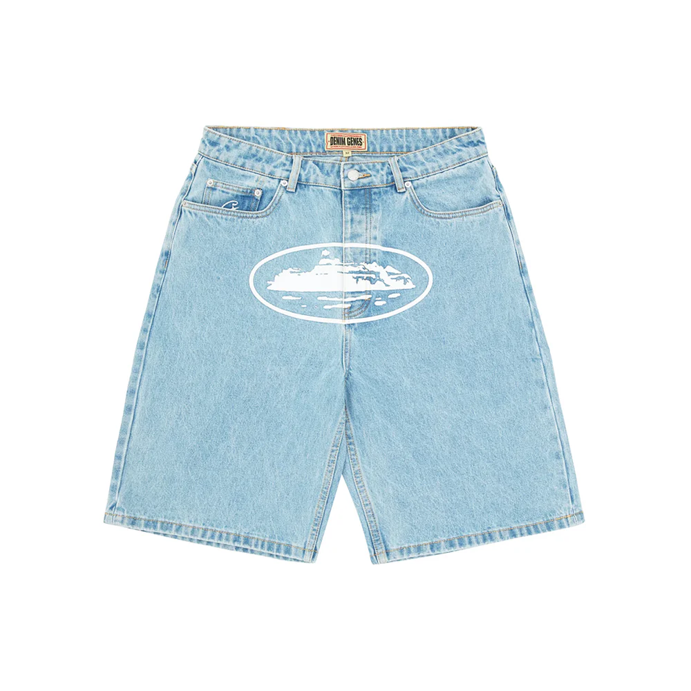 Corteiz Island Denim Shorts 'Stonewash'