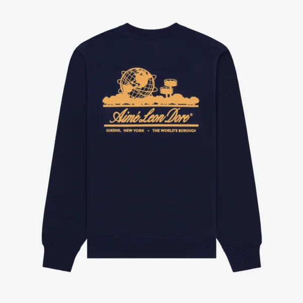 Aime Leon Dore Unisphere Crewneck Sweatshirt 'Evening Blue'