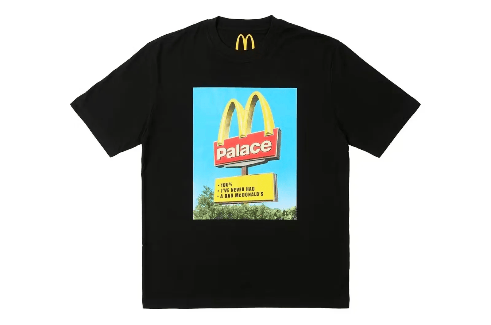 Palace x McDonald's Sign Tee 'Black'