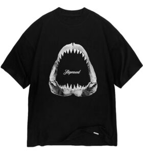 Represent-Shark-Jaws-T-shirt-Off-Black