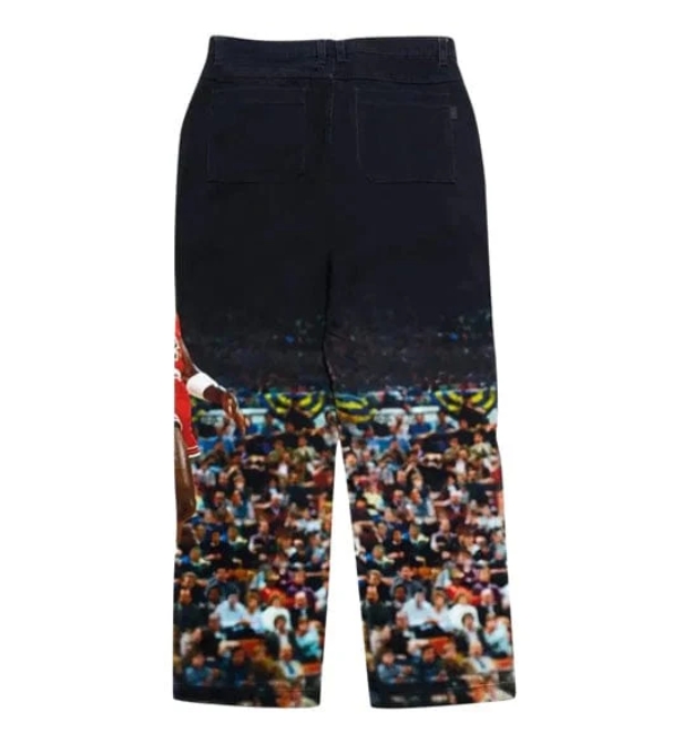 Second image of Nike Air Jordan Printed Twill Pants 'Black'