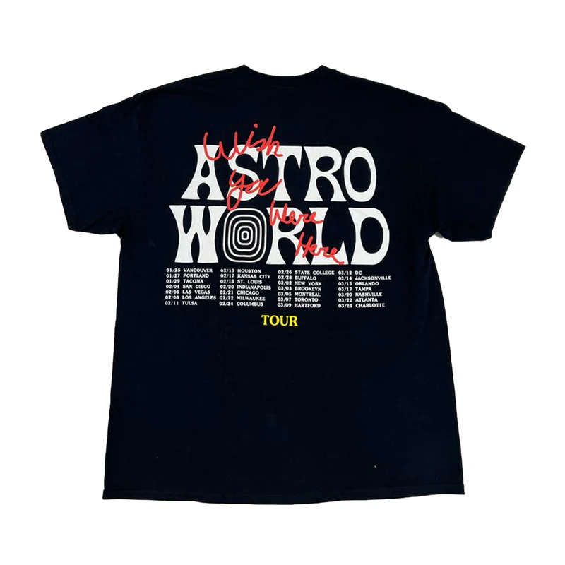Travis Scott Astroworld Tour Wish You Were Here Tee 'Black'