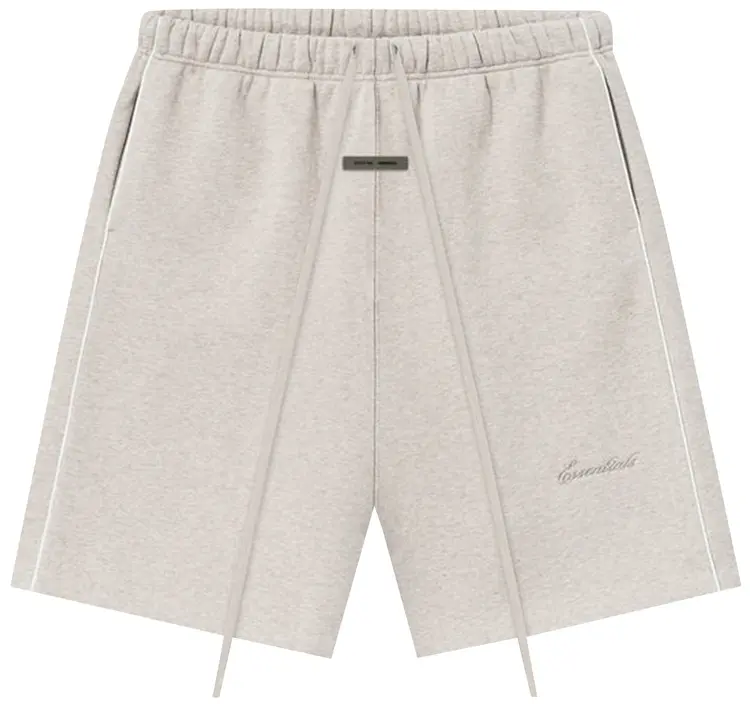 Fear of God Essentials Relaxed Fleece Piping Sweatshorts 'Heather Stone'