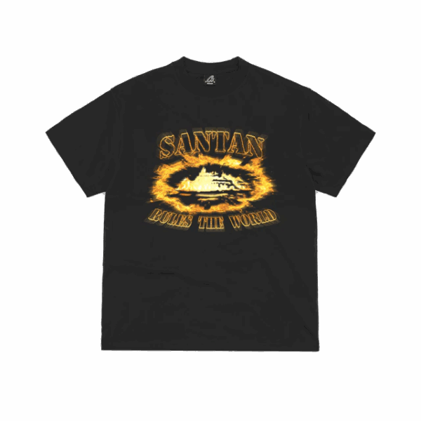 Corteiz X Dave Alcatraz Orange Flame Tee 'Black/Orange'