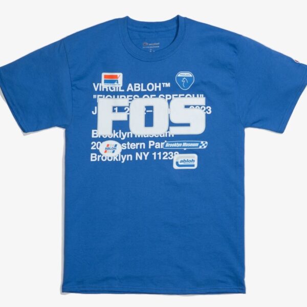 Champion x Virgil Aabloh FOS BKM SUNROOF Exhibition 2022 Art Tee 'Blue'