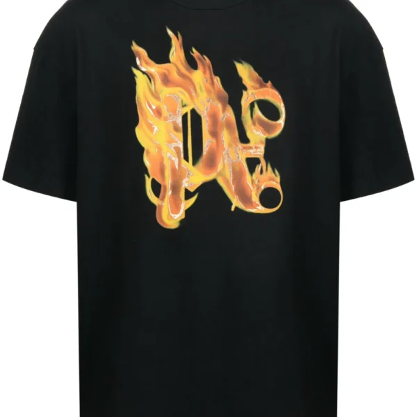 Palm Angels Burning PA Monogram Tee