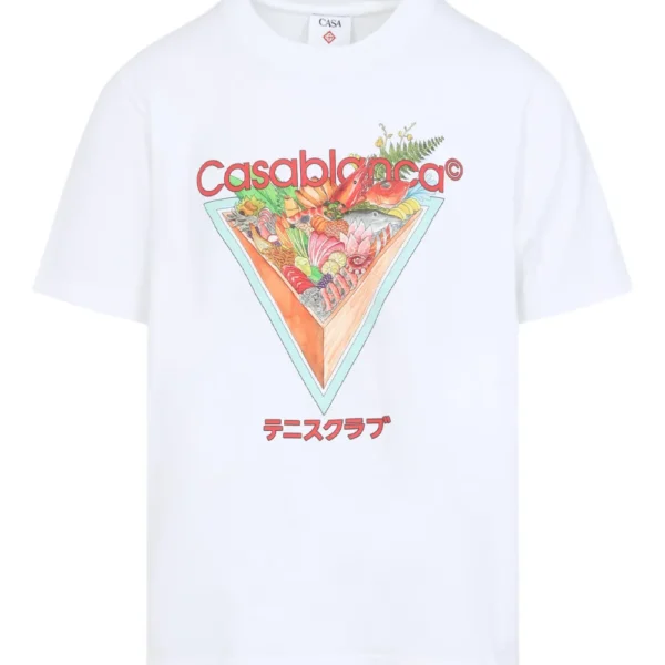 Casablanca Tennis Club Icon Printed T-shirt White