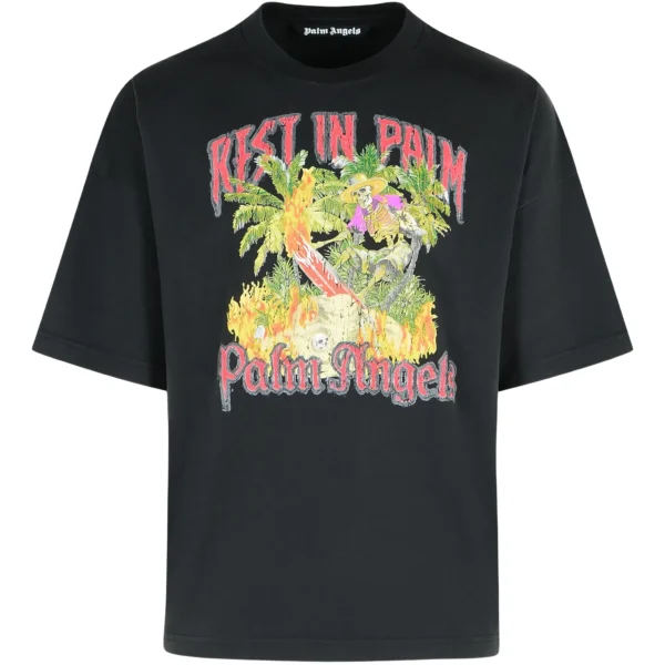 Palm Angels Rest In Palm Tee Black
