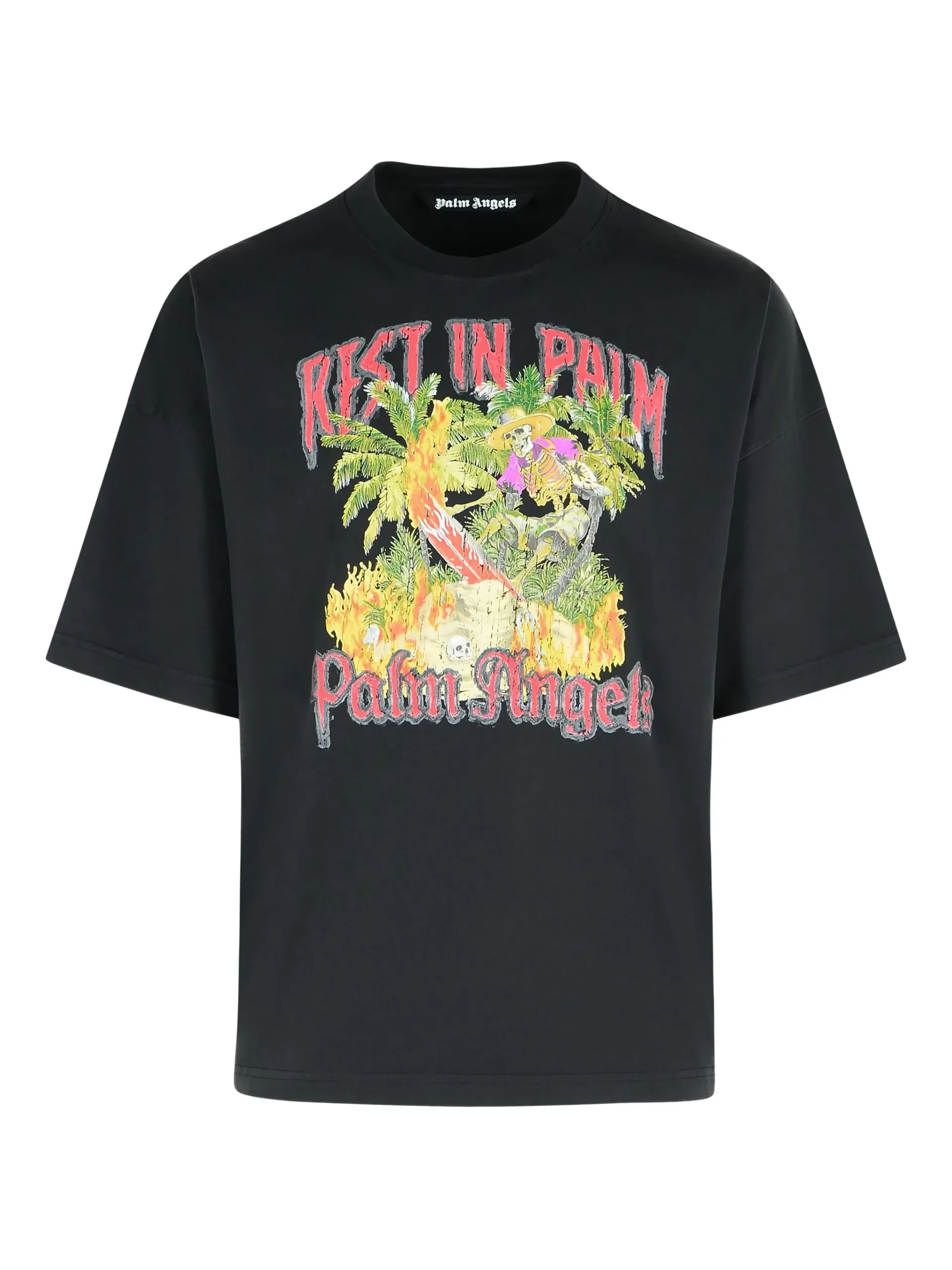 Palm Angels Rest In Palm Tee Black