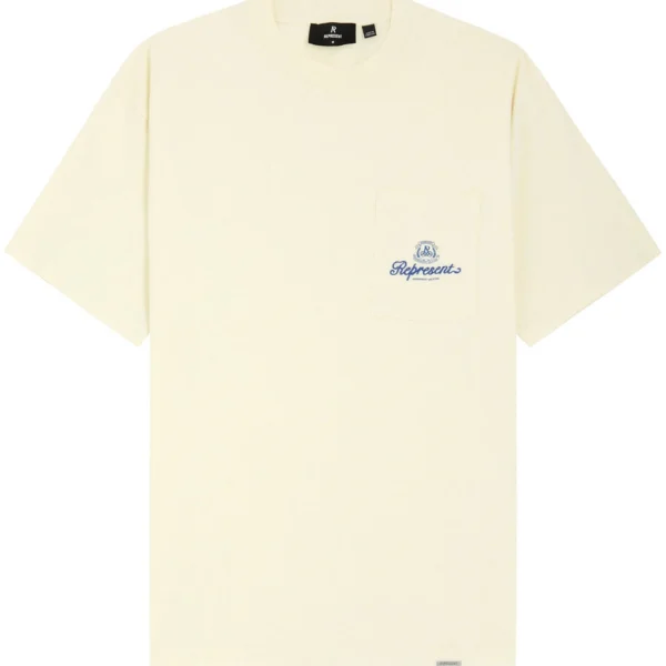 Represent Permanent Vacation Pocket Tee 'Cream'