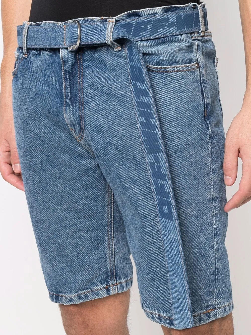 Second image of Off-White belted denim shorts