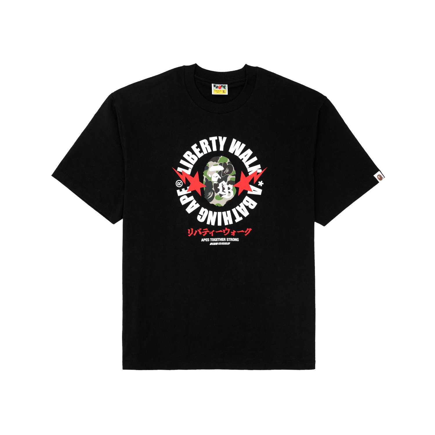 BAPE × LBWK Circle APE HEAD Logo Tee Black
