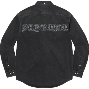 Supreme Appliqué Denim Shirt black 2
