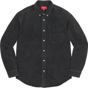Supreme Appliqué Denim Shirt black