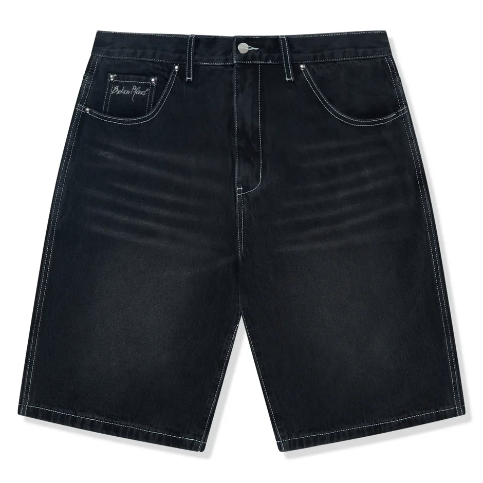Broken Planet Denim Washed Black Shorts