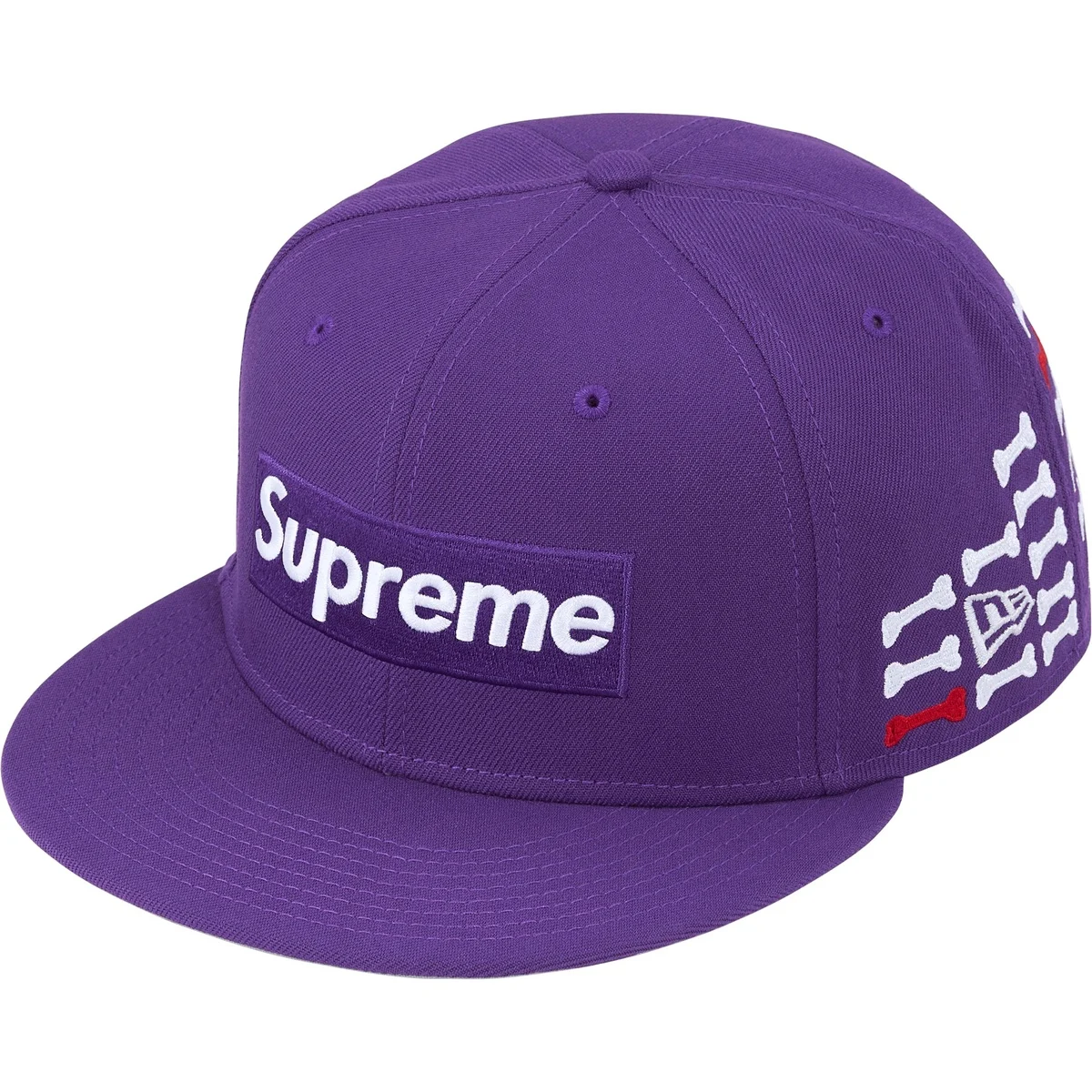 Supreme Bones Box Logo New Era Purple