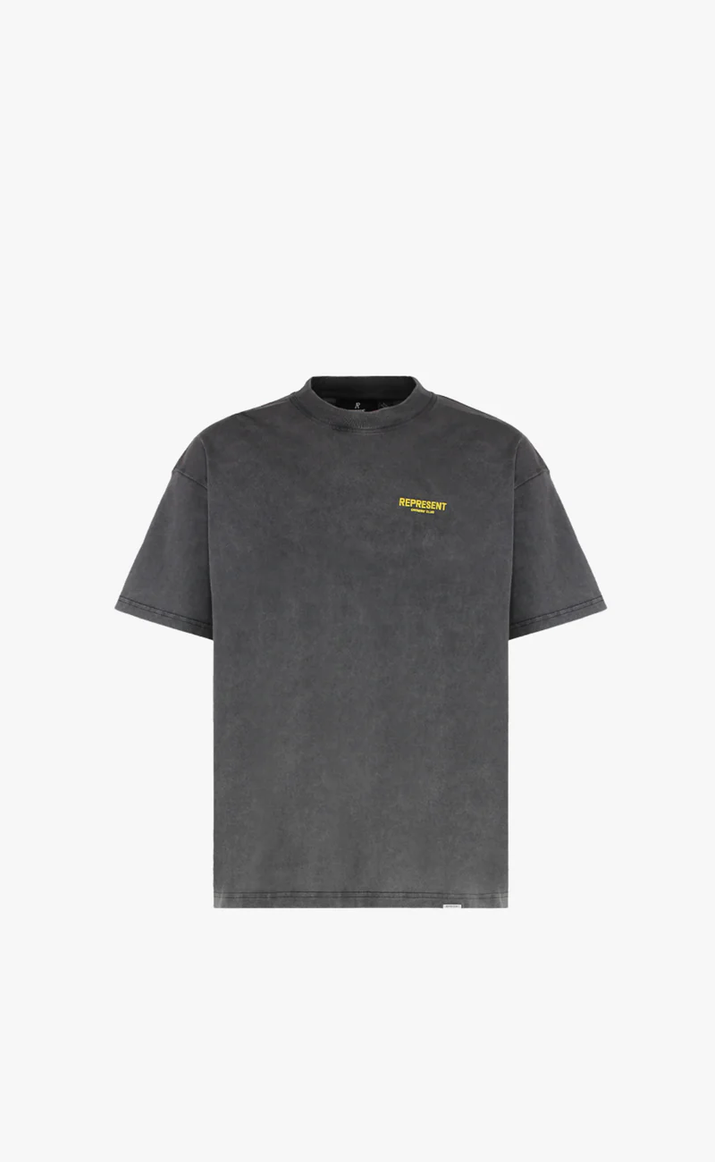 Represent Owners Club Vintage Grey Yellow T-Shirt