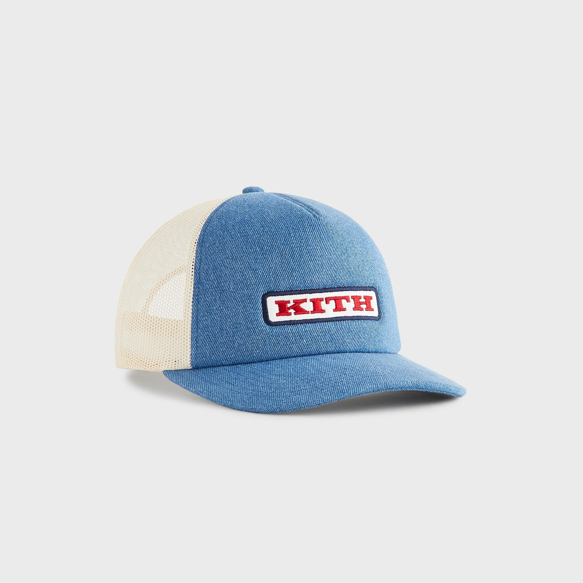 Second image of Kith Legacy Denim Nolan Trucker Hat