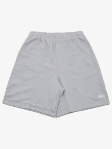 Stussy-Double-Layer-Jersey-Short---Grey-Heather