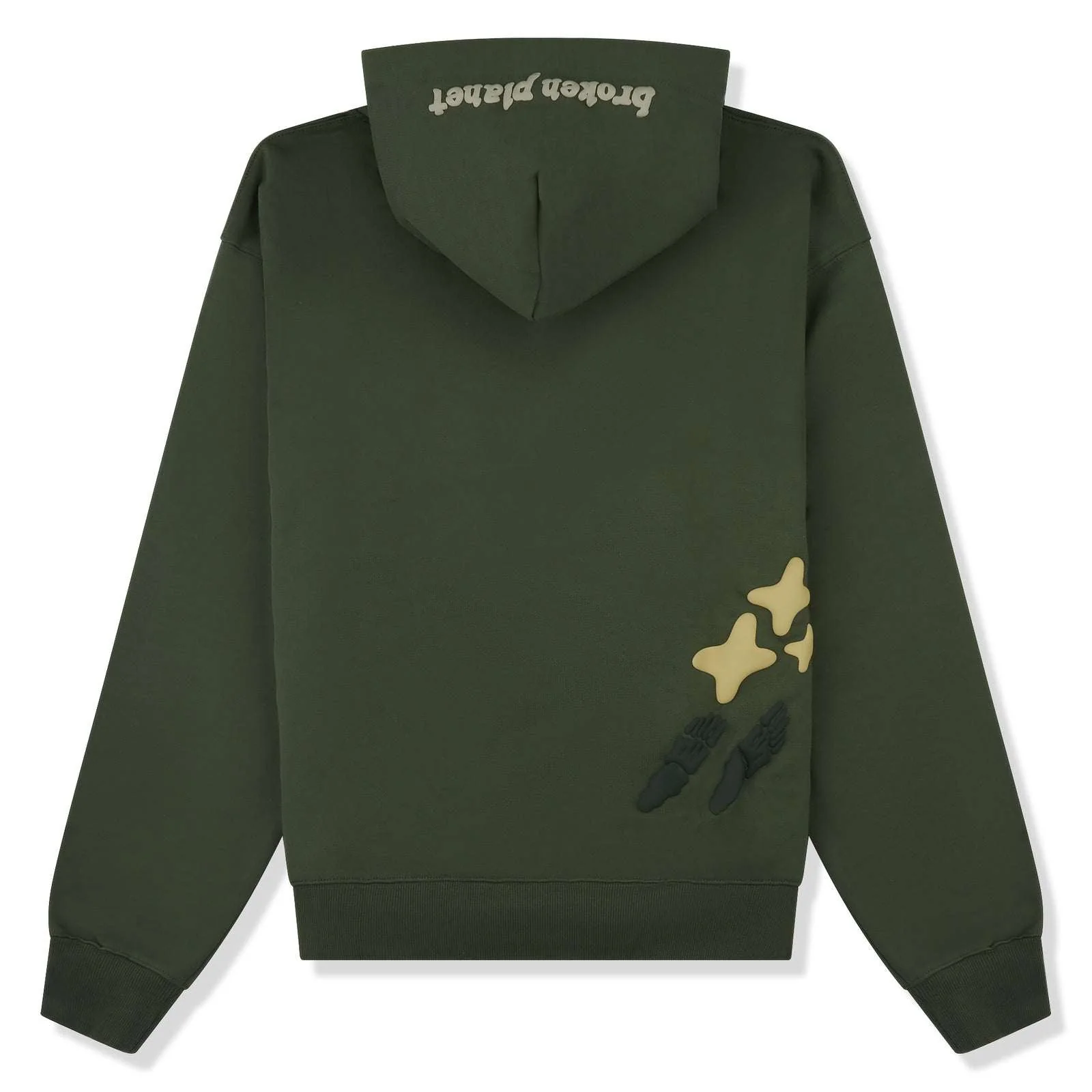 Second image of Broken Planet Space Trails Hoodie 'Green'