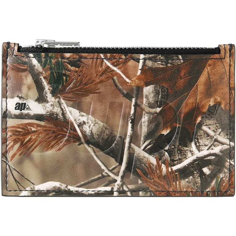 Second image of Supreme Leather Zip Card Holder 'Real Tree Camo'