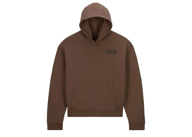 Jordan X Travis Scott Logo Hoodie Palomino Brown