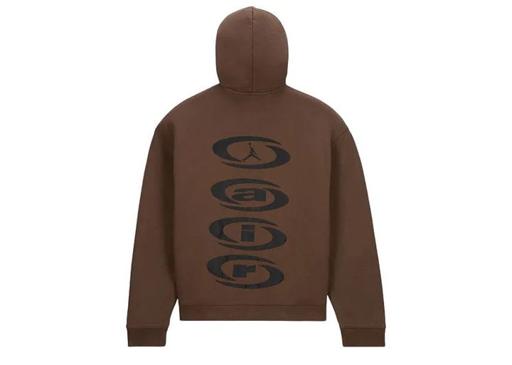 Second image of Jordan X Travis Scott Logo Hoodie Palomino Brown