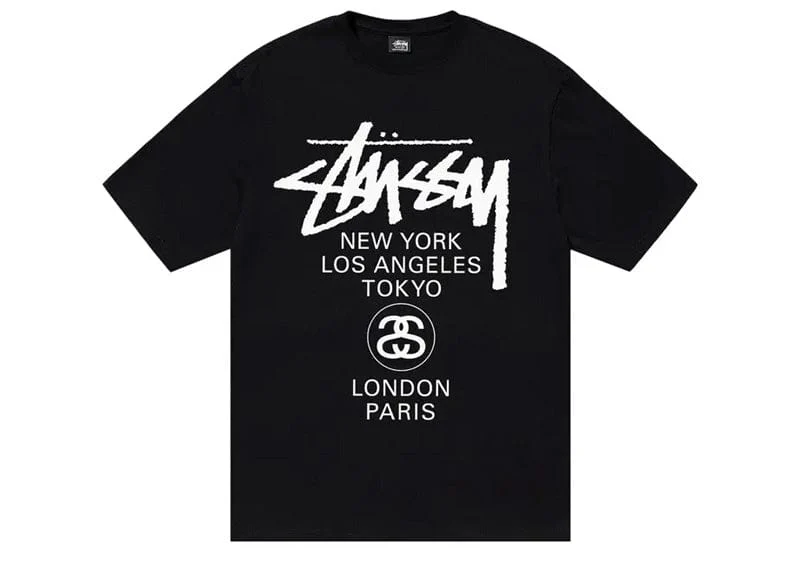 Stussy World Tour T-Shirt Black