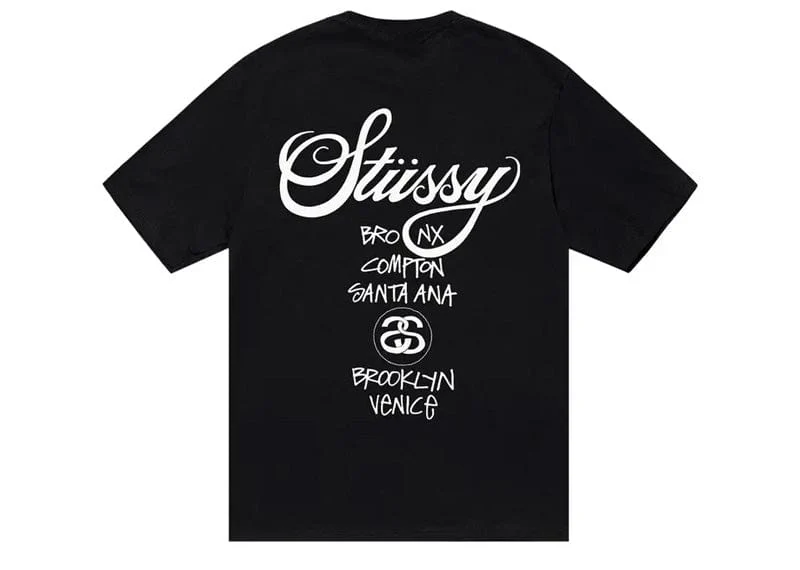 Second image of Stussy World Tour T-Shirt Black