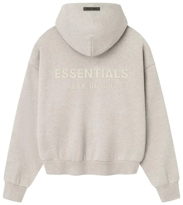 Second image of Fear of God Essentials Classic Hoodie 'Heather Stone'